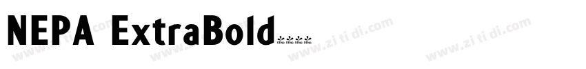 NEPA ExtraBold字体转换